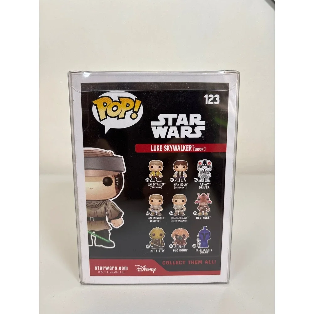 Funko Pop Star Wars Luke Skywalker Endor 123 Vinyl Bobble-Head Figure with Case